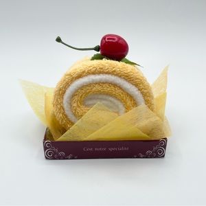 yellow vanilla cake cotton microfiber bath hand face towel treat